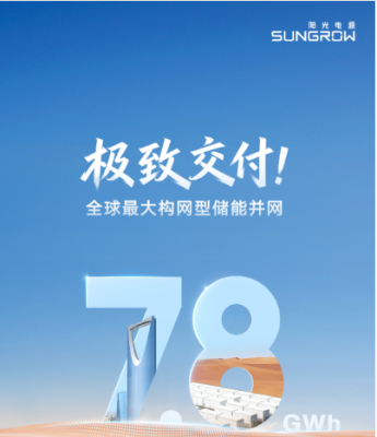 阳光电源交付7.8GWh全球最大构网型储能项目